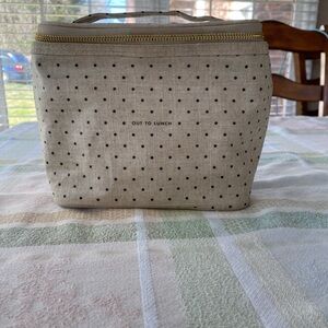 Kate Spade Polka Dot Lunch Bag with Gold Zipper